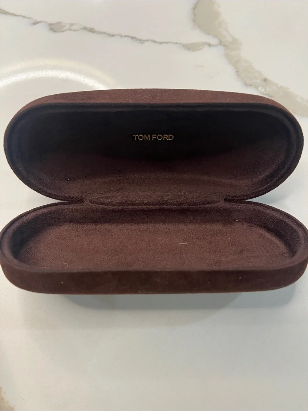 Tom Ford unisex Dark Brown Square Optical Glasses with Brown Case